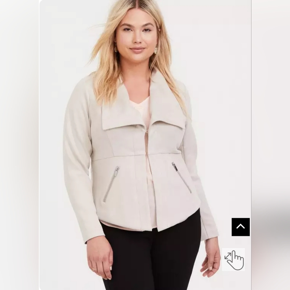 Torrid Suede Peplum Jacket